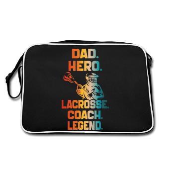 Dad Hero Lacrosse Coach Legend Lacrosse Dad 2024 - Retro Bag - black/white - Back