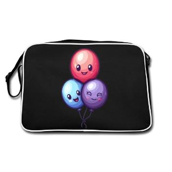 Ballons für Kinder - Retro Tasche - Schwarz/Weiß - Hinten