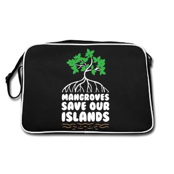 Les mangroves sauvent notre île - Sac Retro - noir/blanc - Dos