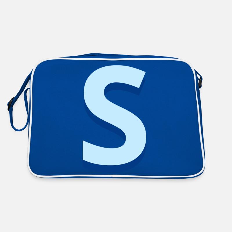 Lettre s bleu pop et moderne Sac Retro