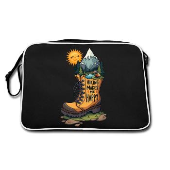 La randonnée me rend heureux - Sac Retro - noir/blanc - Dos