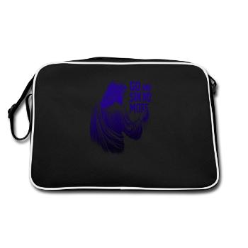 Go and Sin No More – Inspirational Jesus Design - Retro Bag - black/white - Back