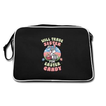 Will Trade Sister for Easter Candy - Retro Bag - black/white - Back