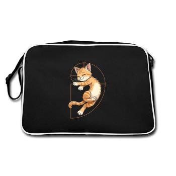 Fibonacci Cat - Retro Bag - black/white - Back