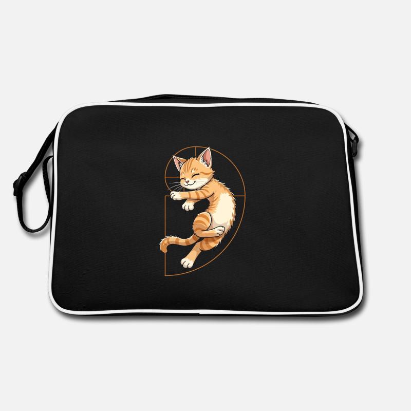 Fibonacci Katze Retro Tasche