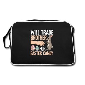 Will Trade Brother For Easter Candy - Retro Bag - black/white - Back
