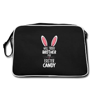 Will Trade Brother For Easter Candy - Retro Bag - black/white - Back
