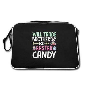 Will Trade Brother For Easter Candy - Retro Bag - black/white - Back