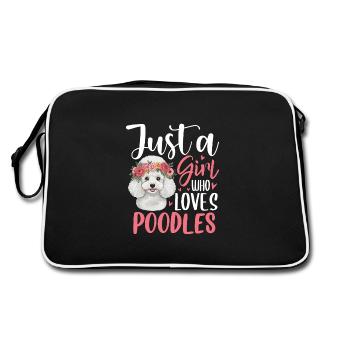 Juste une fille qui aime les caniches - Sac Retro - noir/blanc - Dos