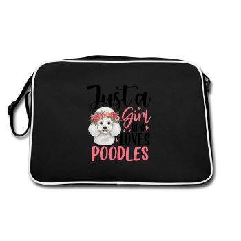 Juste une fille qui aime les caniches - Sac Retro - noir/blanc - Dos