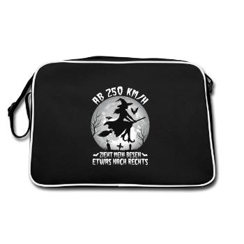 From 250 km/h Hexenbroom pulls to the right - Retro Bag - black/white - Back