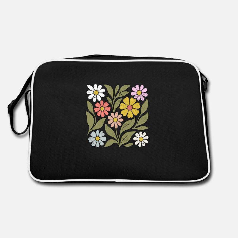 Boho Wildflower Retro Tasche