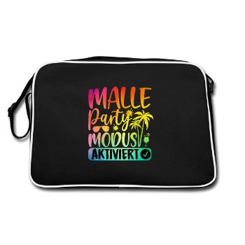 Malle Party Mode Enabled - Retro Bag - black/white - Back