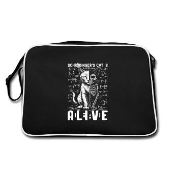 Schrödinger's Cat Dead and Alive - Retro Bag - black/white - Back