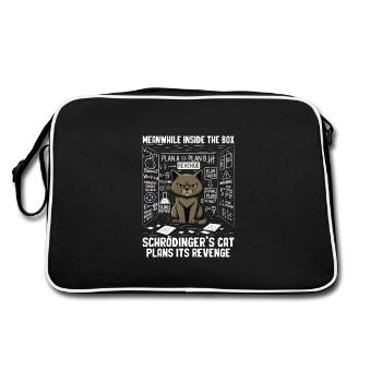 Schrödinger's Cat Plans Revenge - Retro Bag - black/white - Back