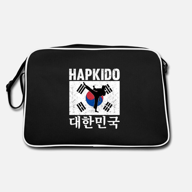 Hapkido Korean Martial Art - Retro Tasche - Schwarz/Weiß