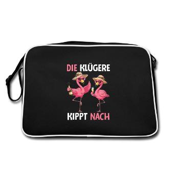 The smarter one tips over - Retro Bag - black/white - Back