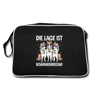 The situation is drunkenness - Retro Bag - black/white - Back
