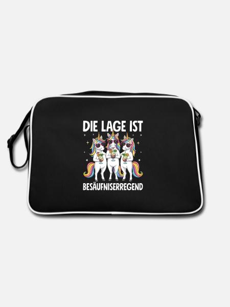 The situation is drunkenness - Retro Bag - black/white - Back