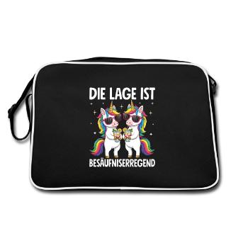 The situation is drunkenness - Retro Bag - black/white - Back