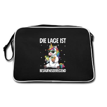 The situation is drunkenness - Retro Bag - black/white - Back