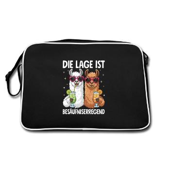 The situation is drunkenness - Retro Bag - black/white - Back