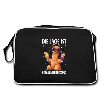 The situation is drunkenness - Retro Bag - black/white - Back