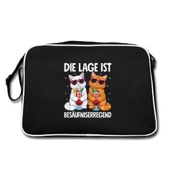 The situation is drunkenness - Retro Bag - black/white - Back