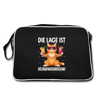 The situation is drunkenness - Retro Bag - black/white - Back