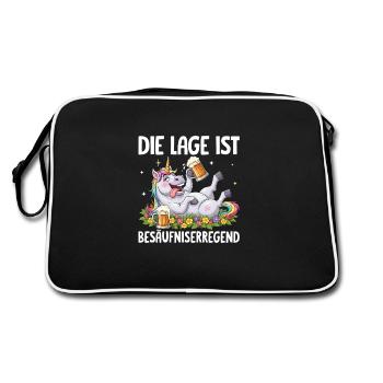 The situation is drunkenness - Retro Bag - black/white - Back