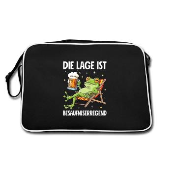 The situation is drunkenness - Retro Bag - black/white - Back