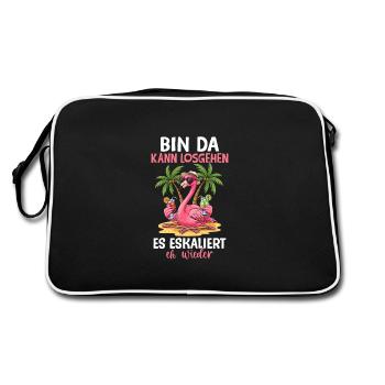 J’y suis, ça peut commencer, ça s’intensifie quand même - Sac Retro - noir/blanc - Dos