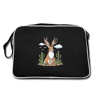 Jackalope Desert - Retro Bag - black/white - Back