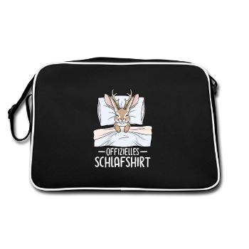 Official Sleep Shirt - Retro Bag - black/white - Back