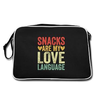 Les collations sont mon langage d’amour - Sac Retro - noir/blanc - Dos