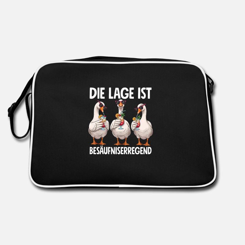 Die Lage Ist Besäufniserregend Gänse Retro Tasche