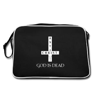 Antichrist cross white - Retro Bag - black/white - Back