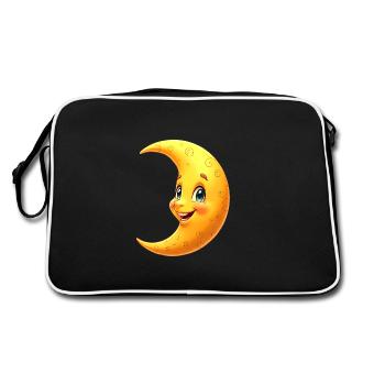 Moon Pajamas Crescent Sleeping Night Moon Costume - Retro Bag - black/white - Back