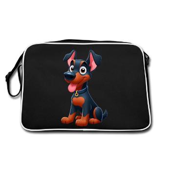 Doberman 2 - Retro Bag - black/white - Back