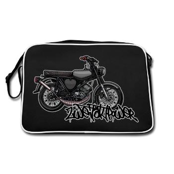 S51 // Tuning // Illustration - Retro Tasche - Schwarz/Weiß - Hinten