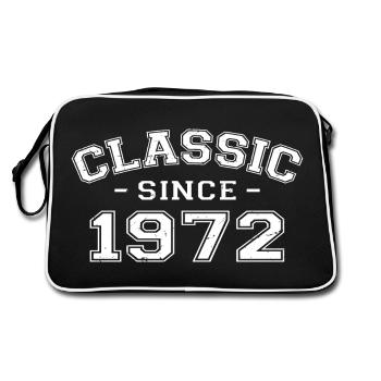 Vintage 1972 cadeau d’anniversaire 1972 classique - Sac Retro - noir/blanc - Dos