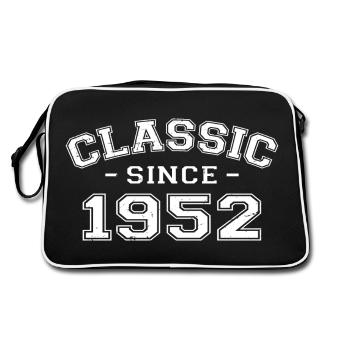 Vintage 1952 Geburtstagsgeschenk 1952 Klassiker - Retro Tasche - Schwarz/Weiß - Hinten