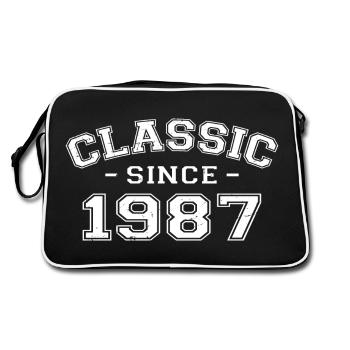 Vintage 1987 cadeau d’anniversaire 1987 classique - Sac Retro - noir/blanc - Dos