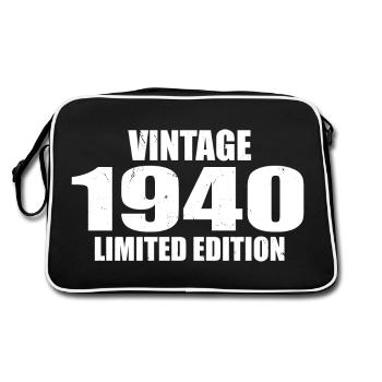 Vintage 1940's Birthday 1940 - Retro 1940 - Retro Bag - black/white - Back