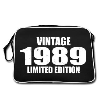 Vintage 1989 Birthday 1989 Retro 1989 - Retro Bag - black/white - Back