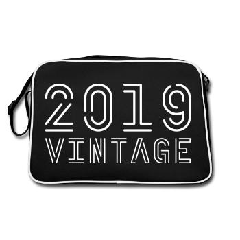 Millésime 2019 Millésime 2019 Anniversaire 2019 Rétro - Sac Retro - noir/blanc - Dos