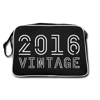 Millésime 2016 Millésime 2016 Anniversaire 2016 Rétro - Sac Retro - noir/blanc - Dos