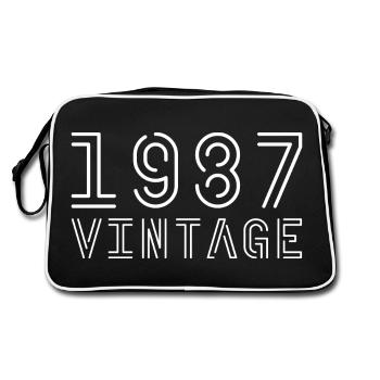 1987 millésime 1987 anniversaire 1987 rétro - Sac Retro - noir/blanc - Dos