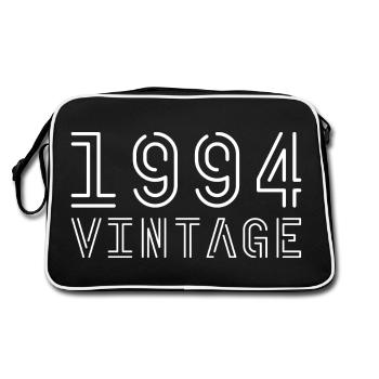 1994 Jahrgang Vintage 1994 Geburtstag 1994 retro - Retro Tasche - Schwarz/Weiß - Hinten