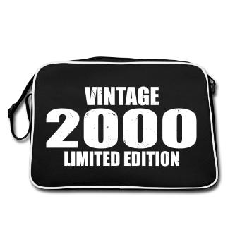 Vintage 2000 Birthday 2000 Retro 2000 - Retro Bag - black/white - Back
